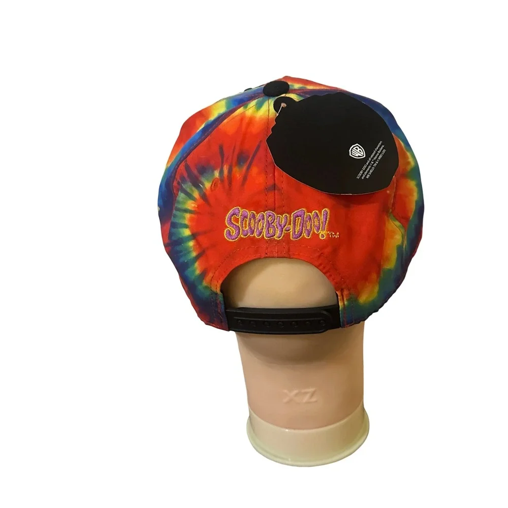 NWT Scooby-Doo Tie Dye Snapback Hat Warner‎ Bros Embroidered Graphic Flat Brim